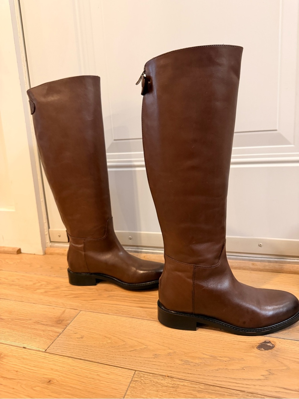 Steve Madden Beren Tall Leather Riding Boots - Dark Brown - Picture 8 of 14